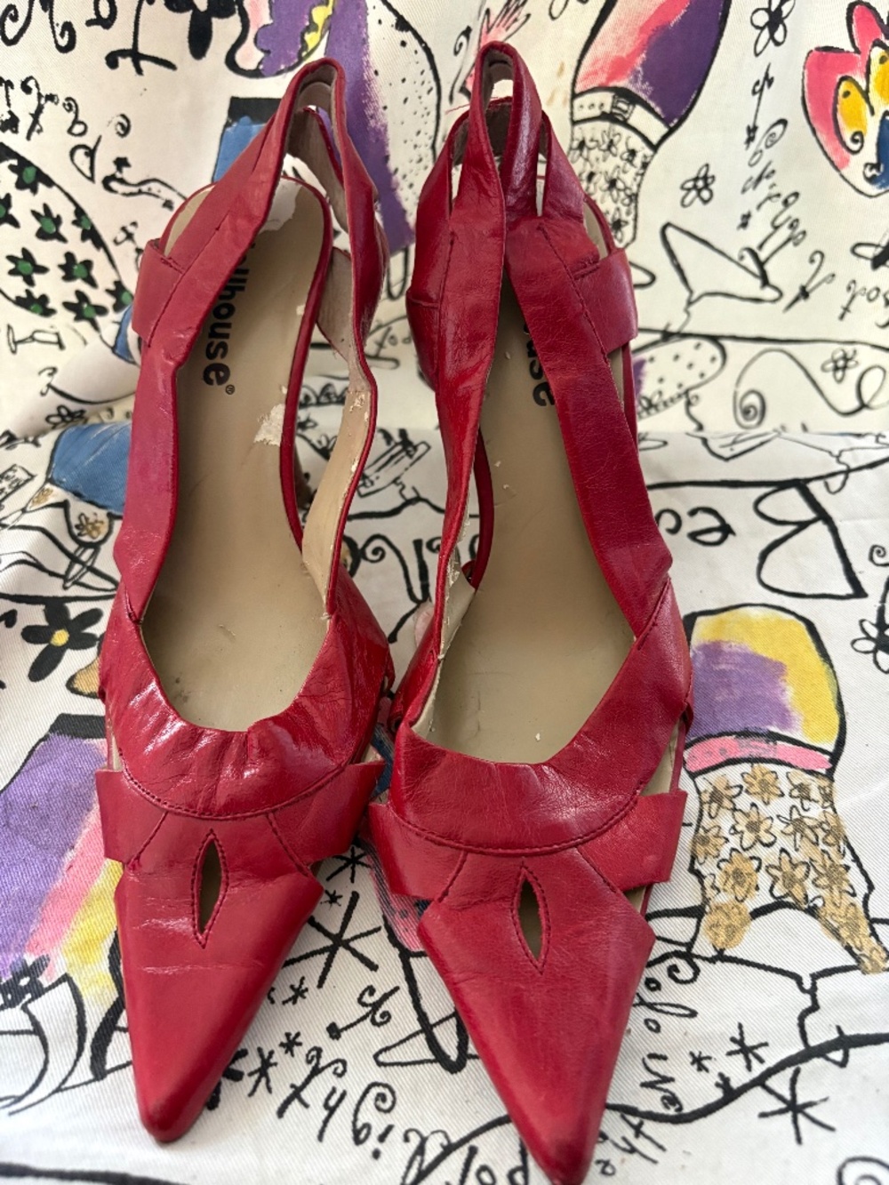 Dollhouse vintage leather sling backs